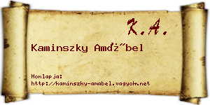 Kaminszky Amábel névjegykártya